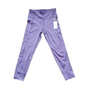 NWT Balance Collection Leggings M Purple High Waist Dry-Wik Stretch